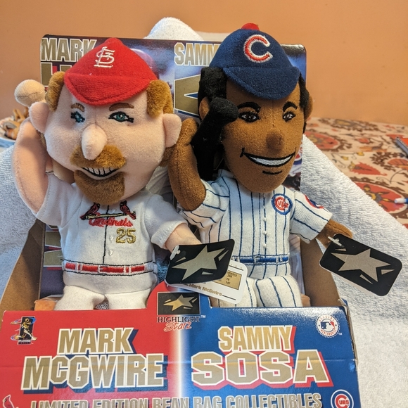 Mark McGwire Sammy Sosa Limited Edition Bean Bag Plush Doll Sports MLB*11" - Picture 4 of 4